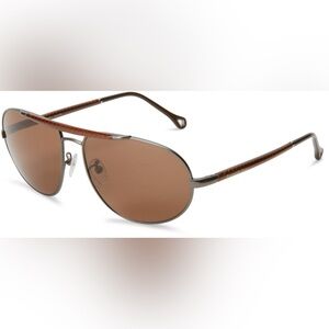 Ermenegildo Zegna Brown Aviator Sunglasses